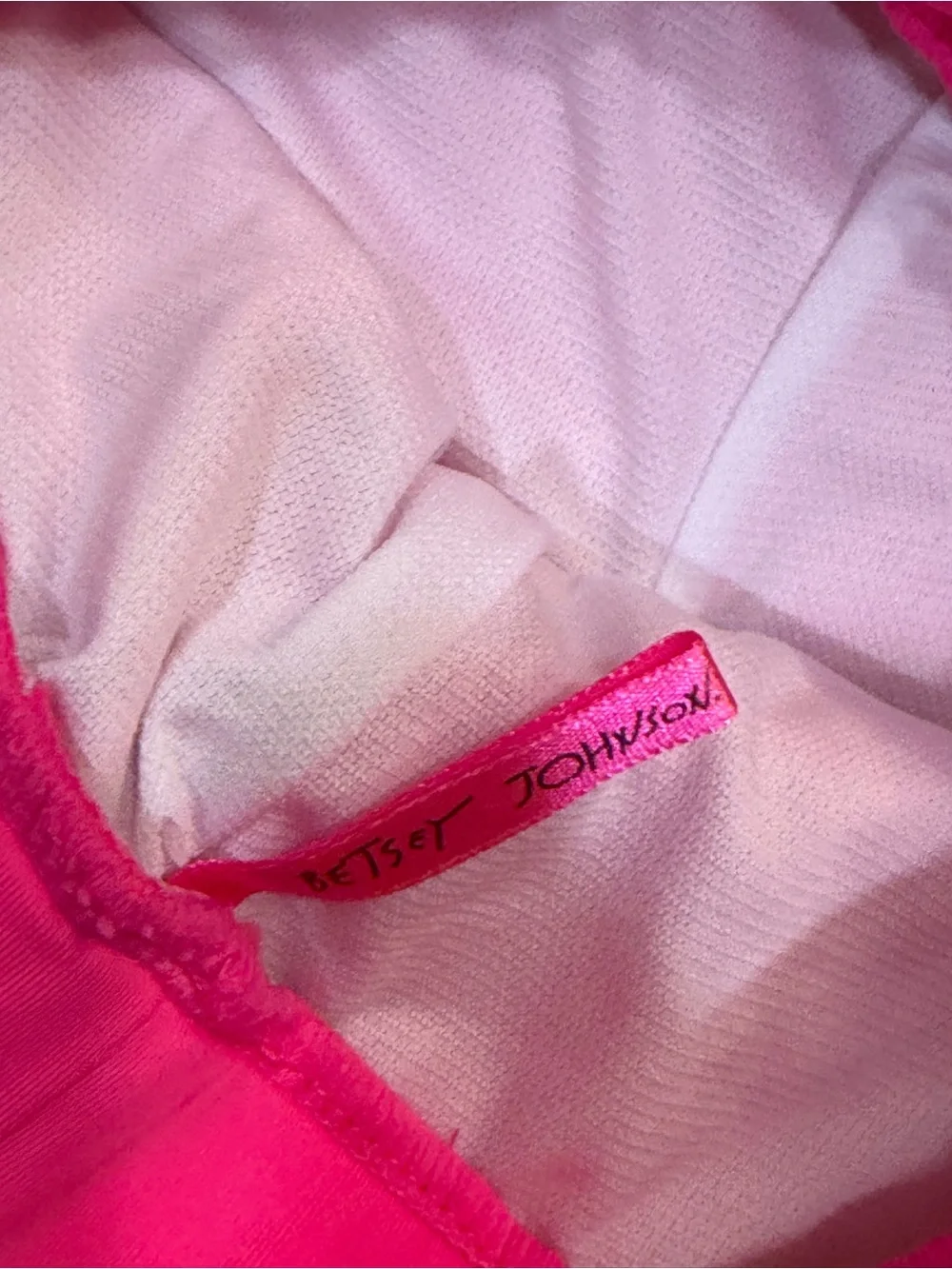 Betsey Johnson Girl’s 2 Pc Pink Bathing Suit Tank Top & Shorts Size 5
